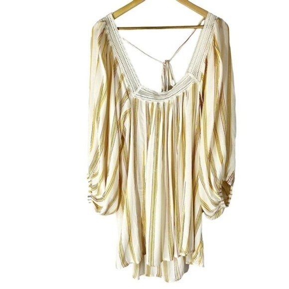 NWT Urban Outfitters May Crochet Swing Mini Dress M Boho Bohemian Cottagecore - Picture 3 of 9